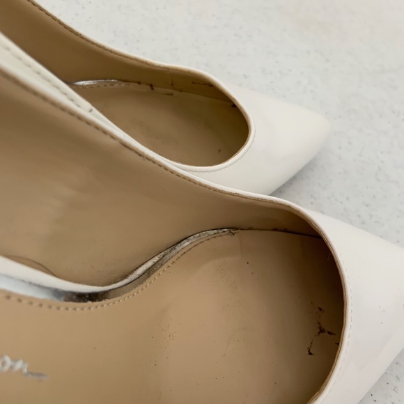 Jessica Simpson Patent Leather Pointed Toe Heels in White Size 6 1/2 - Picture 15 of 16
